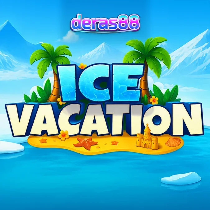 Tampilan visual slot Ice Vacation dengan tema beruang kutub di pantai